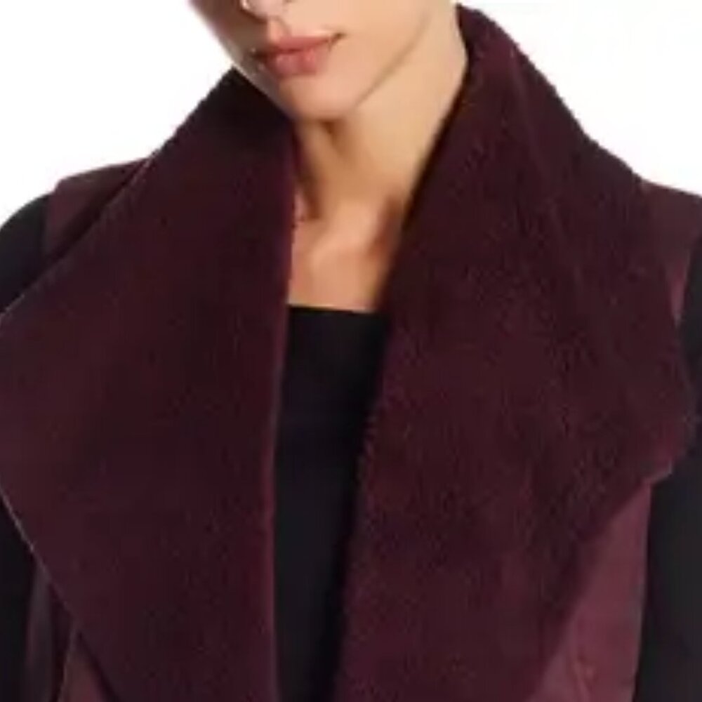 Faux Shearling and Faux Suede XL Burgandy Vest. EUC! Nordstrom Rack - Picture 12 of 13